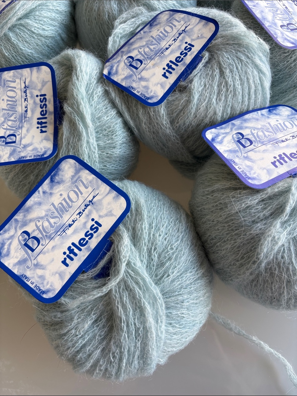 Unique chain Mohair Yarn - 50g balls 8 in total